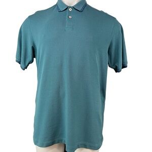 Tommy Bahama Polo Shirt Men’s Large Blue Teal Supima Cotton (746)
